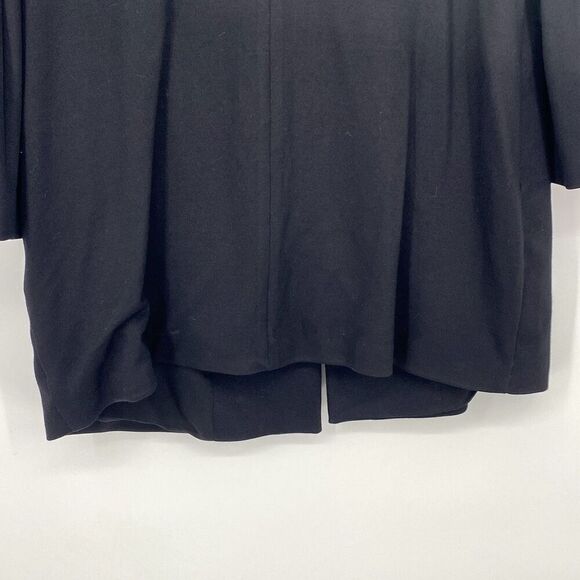 Chico's Women's Long Sleeve Rayon Blend Snap Down Long Coat Jacket Black Size 8 - Picture 11 of 14